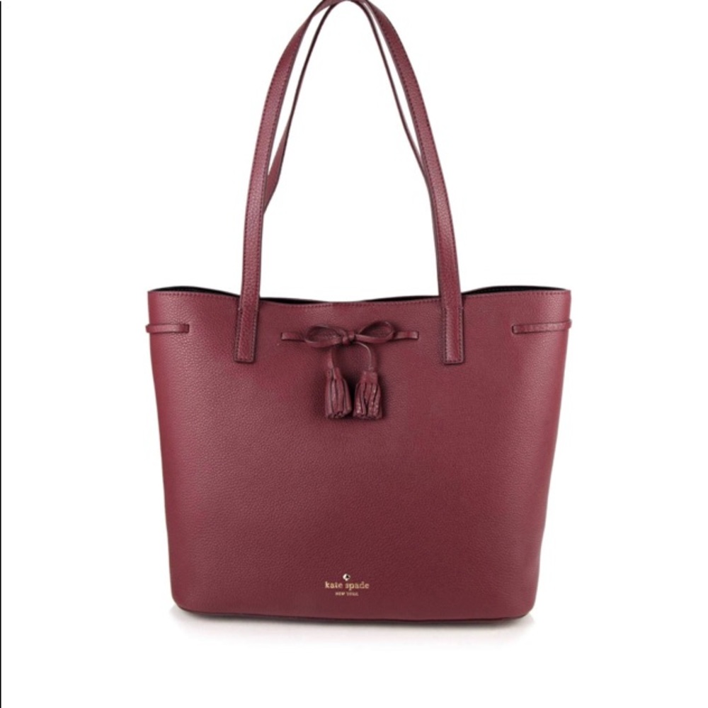 KATE SPADE Hayes Street Nandy Bow Leather Shopper
